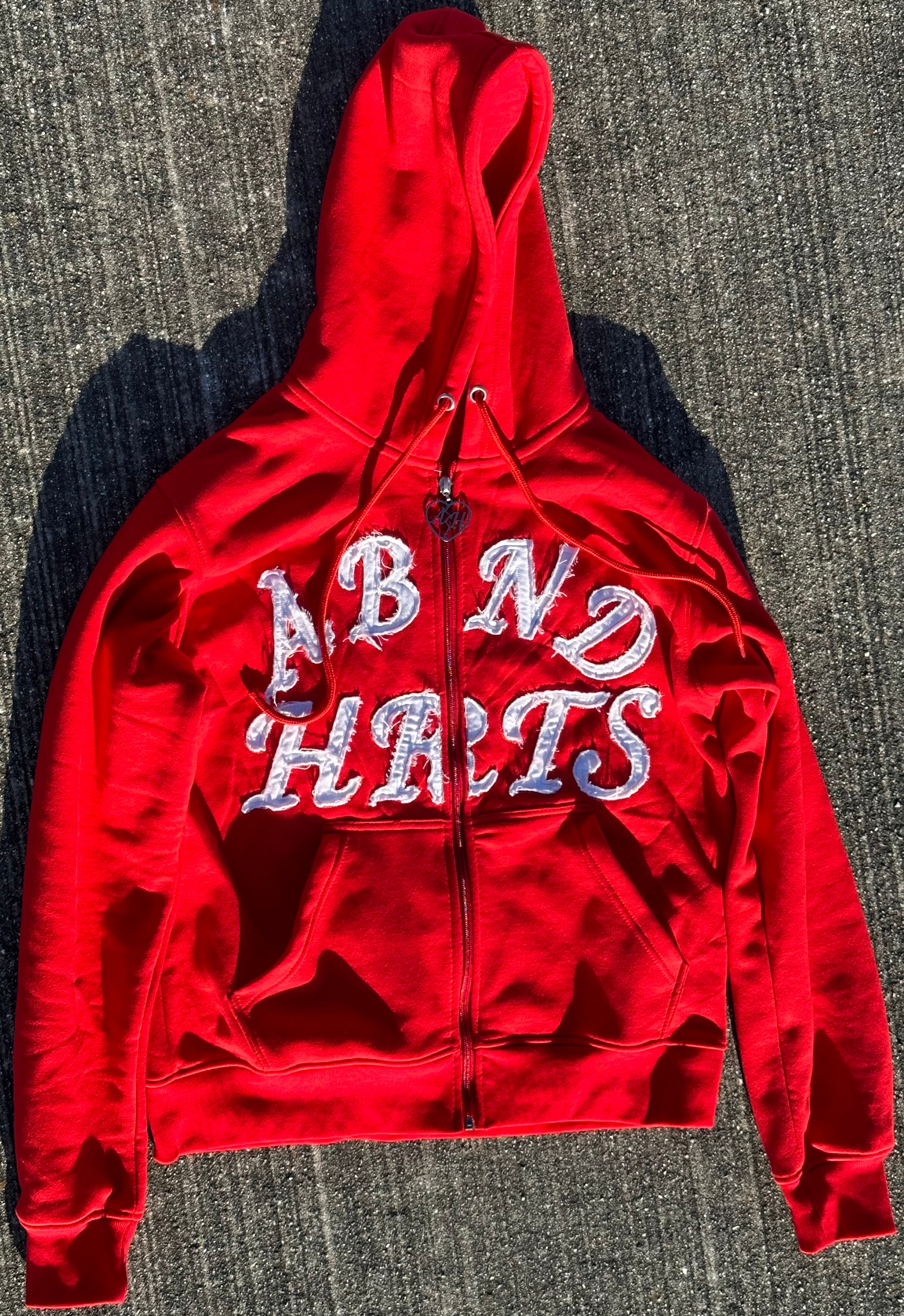 ABND HRTS Distressed Embroidery Jacket