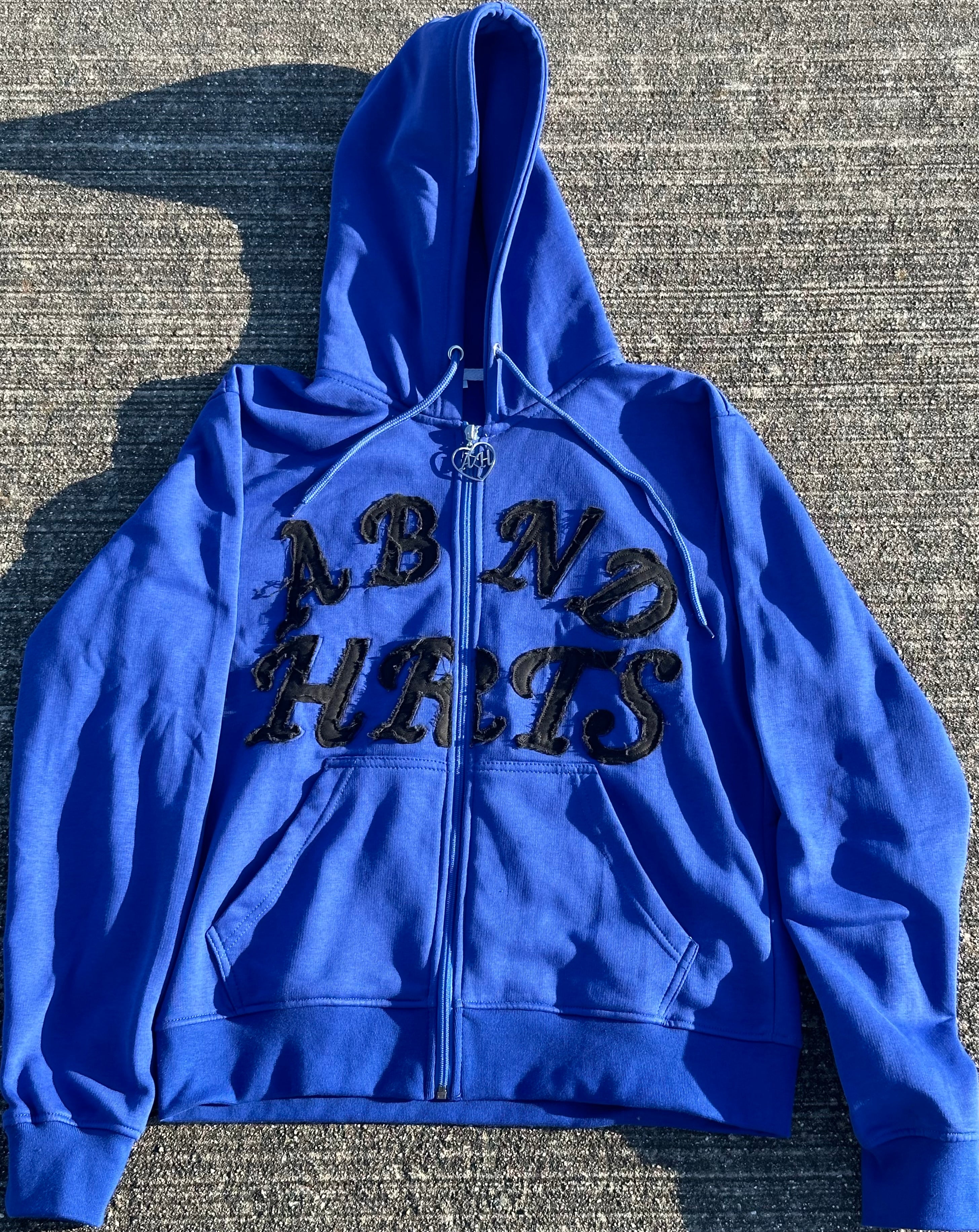 ABND HRTS Distressed Embroidery Jacket
